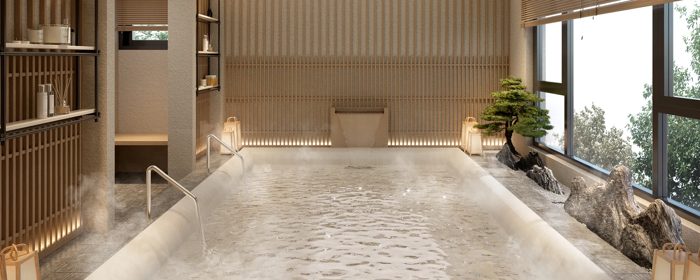 Onsen clubhouse & Yamaki park